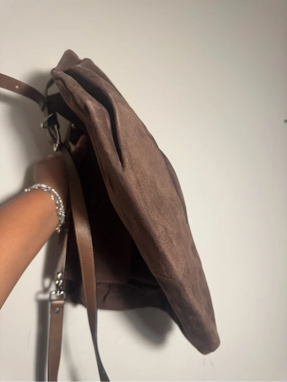 Marni Brown Suede Top handle bag